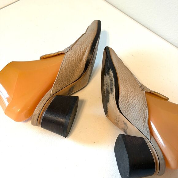 Nicholas Kirkwood Beya Mule Size 37 EU - Neutral Beige Leather Pointed Toe Slide - Picture 5 of 12